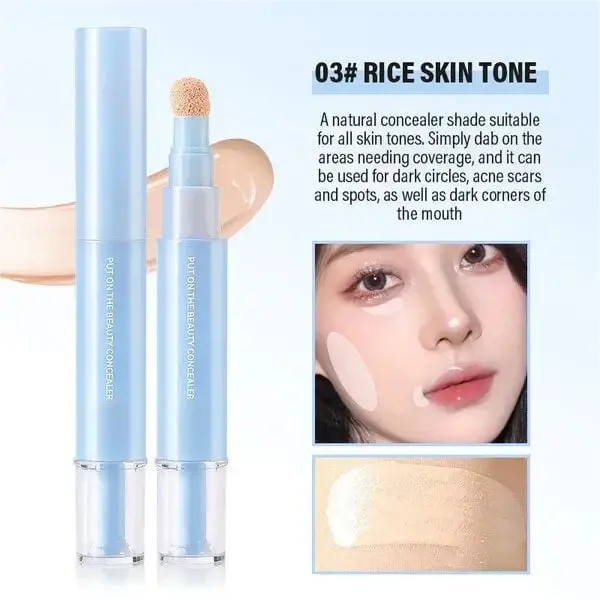 💄 KOOP 1 KRIJG 1 GRATIS ✨ Dubbele Werking Concealer – Verbergt Donkere Kringen & Oneffenheden | Hydraterend, Lichtgewicht en Natuurlijk Resultaat