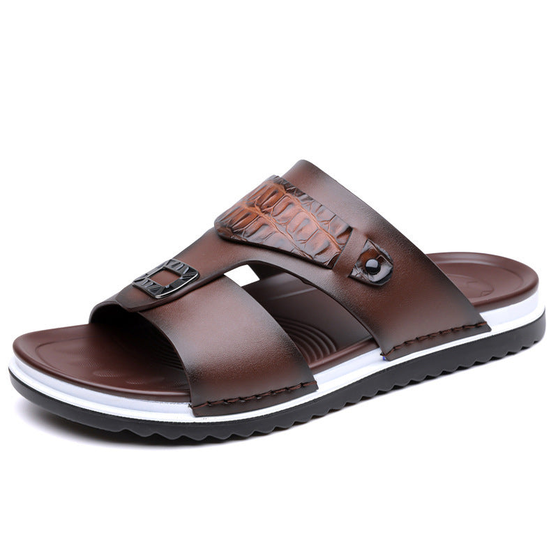 ๐ 50% KORTING! ๐ซ Slip-on sandalen van kunstleer voor heren โ Ademend mesh en antislipzool โ Comfortabele pasvorm, ideaal voor de zomer, het strand of dagelijkse wandelingen ๐๏ธ