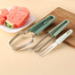 3-in-1 Edelstahl Wassermelonen-Schneider und Gabel-Set (2 Stück)