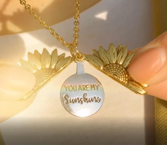 🔥Sonnenblumen-Halskette “You Are My Sunshine🌞” mit Geschenkbox