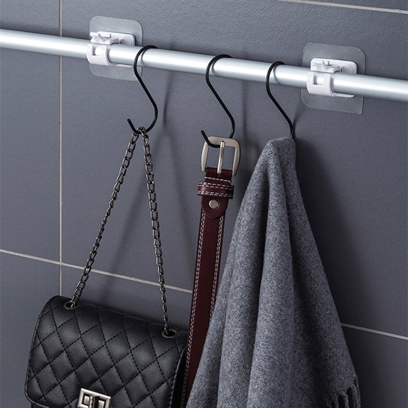 ✨✨ FLASH AANBIEDING 50%! Verstelbare Gordijnroedhouders Zonder Spijkers – Zelfklevend, Tot 2kg, ABS, 2 Stuks, Ideaal voor Huur & Doe-Het-Zelf ✨