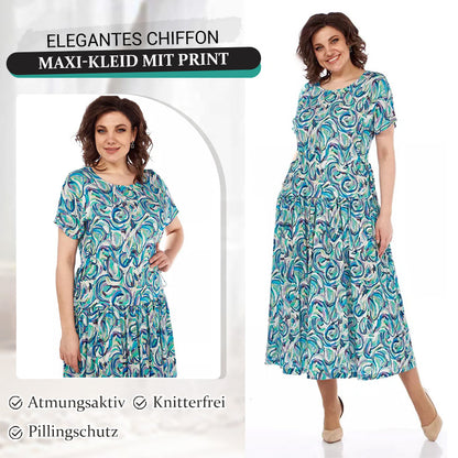 🔥🎉Sommer-Chiffonkleid mit Blumenmuster