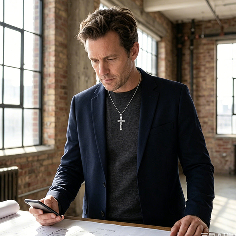 ✝️ 50% KORTING! ⏰ Verfijnde, tijdloze elegantie: kruisketting – Prachtig vakmanschap, roestvrij staal en een subtiele glans – perfect voor dagelijks gebruik of als een betekenisvol cadeau 💛