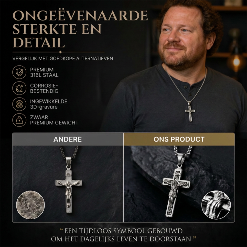 ✝️ 50% KORTING! ⏰ Verfijnde, tijdloze elegantie: kruisketting – Prachtig vakmanschap, roestvrij staal en een subtiele glans – perfect voor dagelijks gebruik of als een betekenisvol cadeau 💛