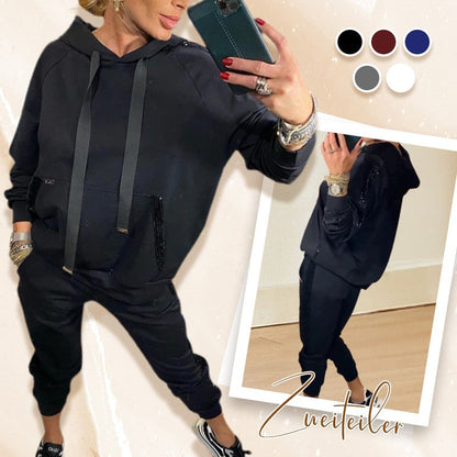 🔥HEISSVERKAUF🔥Zweiteiliges Set für Frauen mit Kapuze und Kordelzug