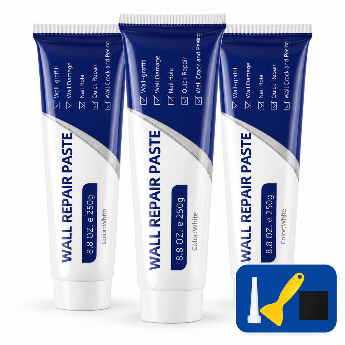 🧱 ZEITLICH BEGRENZT 50 % RABATT 🛠️ Wasserdichte Wand-Reparaturpaste – Füllt Risse & Abplatzungen, Glattes weißes Finish