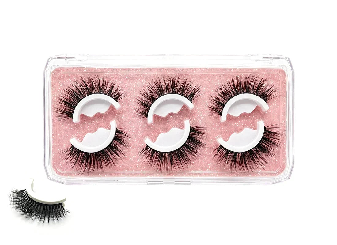 🥳 50 % RABATT! 👁️✨ Wiederverwendbare selbstklebende Wimpern. Kein Kleber erforderlich, einfach aufdrücken. Mehrfach nutzbar & leicht abzunehmen 💕🌸