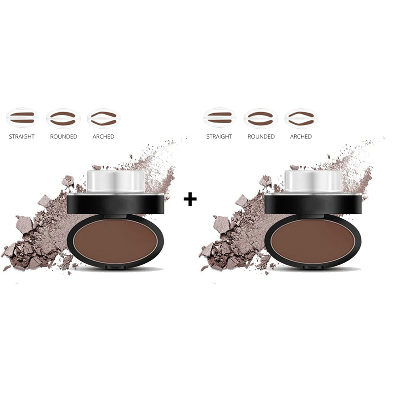 🖤50% OFF 2026 HOT SALE! 50K+ Sold Eyebrow Stamp Powder Kit with Applicator Brush, One Press Perfect Brow Stamp, Waterproof Long Lasting 24H Wear Eyebrow Makeup for Lazy Daily Salon-Like Brows