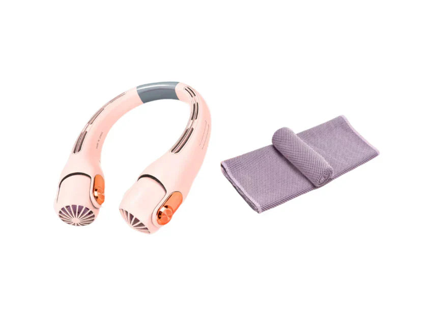 🌀 TIJDELIJKE AANBIEDING: 50% KORTING! 💥 360° draaibare nekventilator – ultrastil, 3 snelheden, handsfree, lange batterijduur ✨