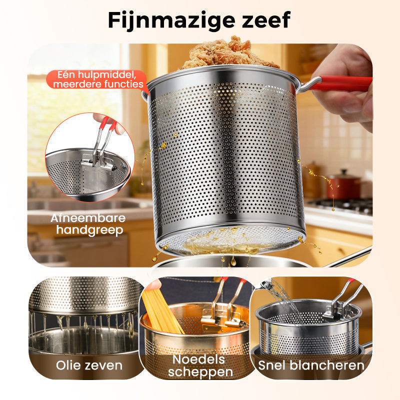 🔥🍳 50% KORTING! Eén pan die álles kan – frituren, bakken, koken, stoven. 304 RVS, onverwoestbaar, en je ruimt nooit meer 5 pannen tegelijk op!