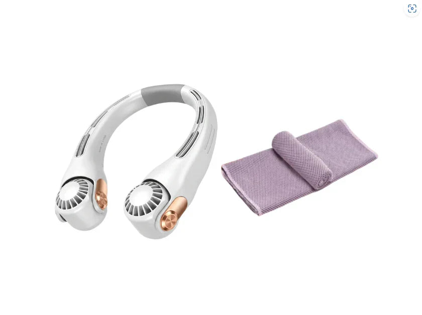 🌀 TIJDELIJKE AANBIEDING: 50% KORTING! 💥 360° draaibare nekventilator – ultrastil, 3 snelheden, handsfree, lange batterijduur ✨