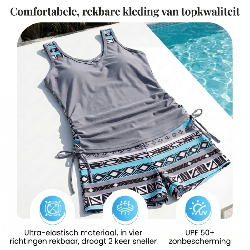 🥳ZOMERUITVERKOOP🥳💞Meer dan 50.000 verkocht!💥50% korting! 🔥Dames tankini met print, tweedelig badpak