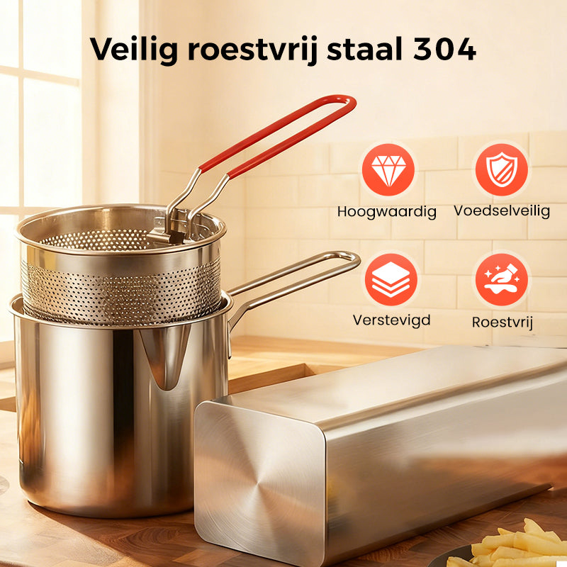 🔥🍳 50% KORTING! Eén pan die álles kan – frituren, bakken, koken, stoven. 304 RVS, onverwoestbaar, en je ruimt nooit meer 5 pannen tegelijk op!