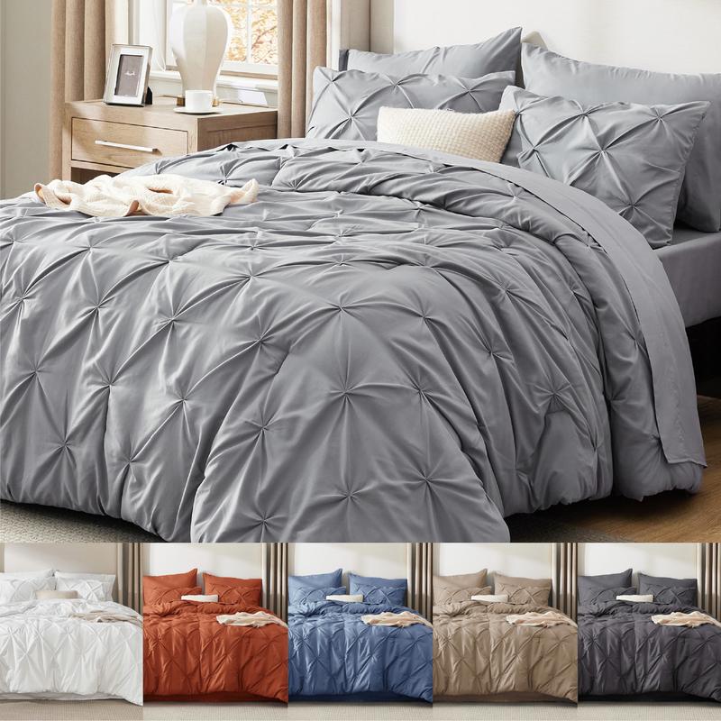 💗 Laatste dag van de uitverkoop – 50% korting⚡ Bedsure Soft Pintuck dekbedovertrekset