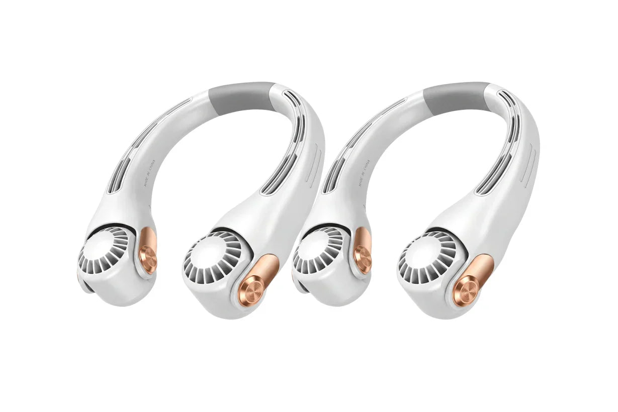 🌀 TIJDELIJKE AANBIEDING: 50% KORTING! 💥 360° draaibare nekventilator – ultrastil, 3 snelheden, handsfree, lange batterijduur ✨