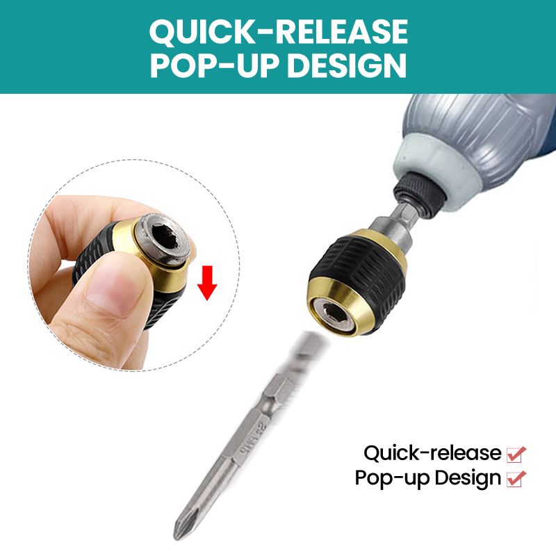 🛠️ LIMITED-TIME 50% OFF! ✨ Self-Locking Hex Handle Bit – Pop-Up, Quick Release, Durable ⚙️