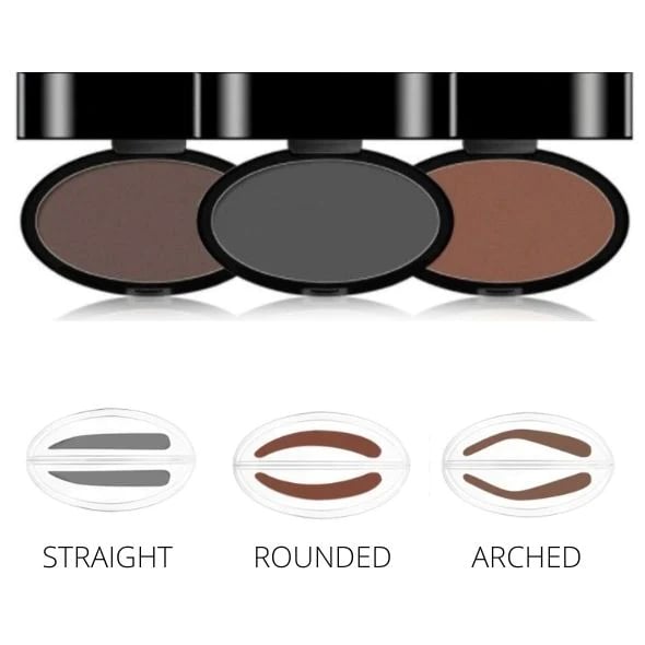 🖤50% OFF 2026 HOT SALE! 50K+ Sold Eyebrow Stamp Powder Kit with Applicator Brush, One Press Perfect Brow Stamp, Waterproof Long Lasting 24H Wear Eyebrow Makeup for Lazy Daily Salon-Like Brows
