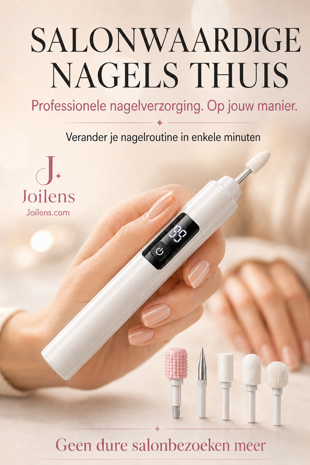 💎⚡ 50% KORTING! Stop met het worstelen met dikke, ruwe nagels en vijlen die niks doen! Deze elektrische nagelmachine met 99 snelheden en 4 opzetstukken slijpt ze in minuten glad, gepolijst en salon-waardig!