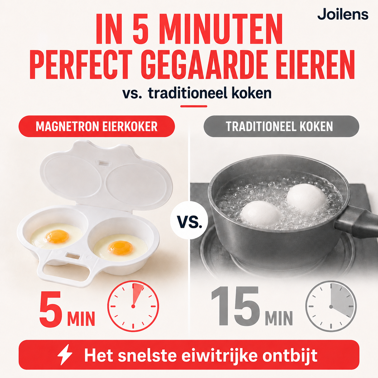 🥚 Perfect Gepocheerde Eieren in 2 Minuten – Magnetron Eierkoker met Spatdeksel | Zonder Olie & Zonder Spatten ✨