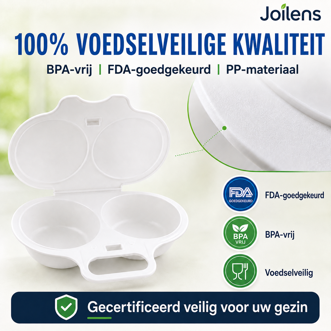 🥚 Perfect Gepocheerde Eieren in 2 Minuten – Magnetron Eierkoker met Spatdeksel | Zonder Olie & Zonder Spatten ✨
