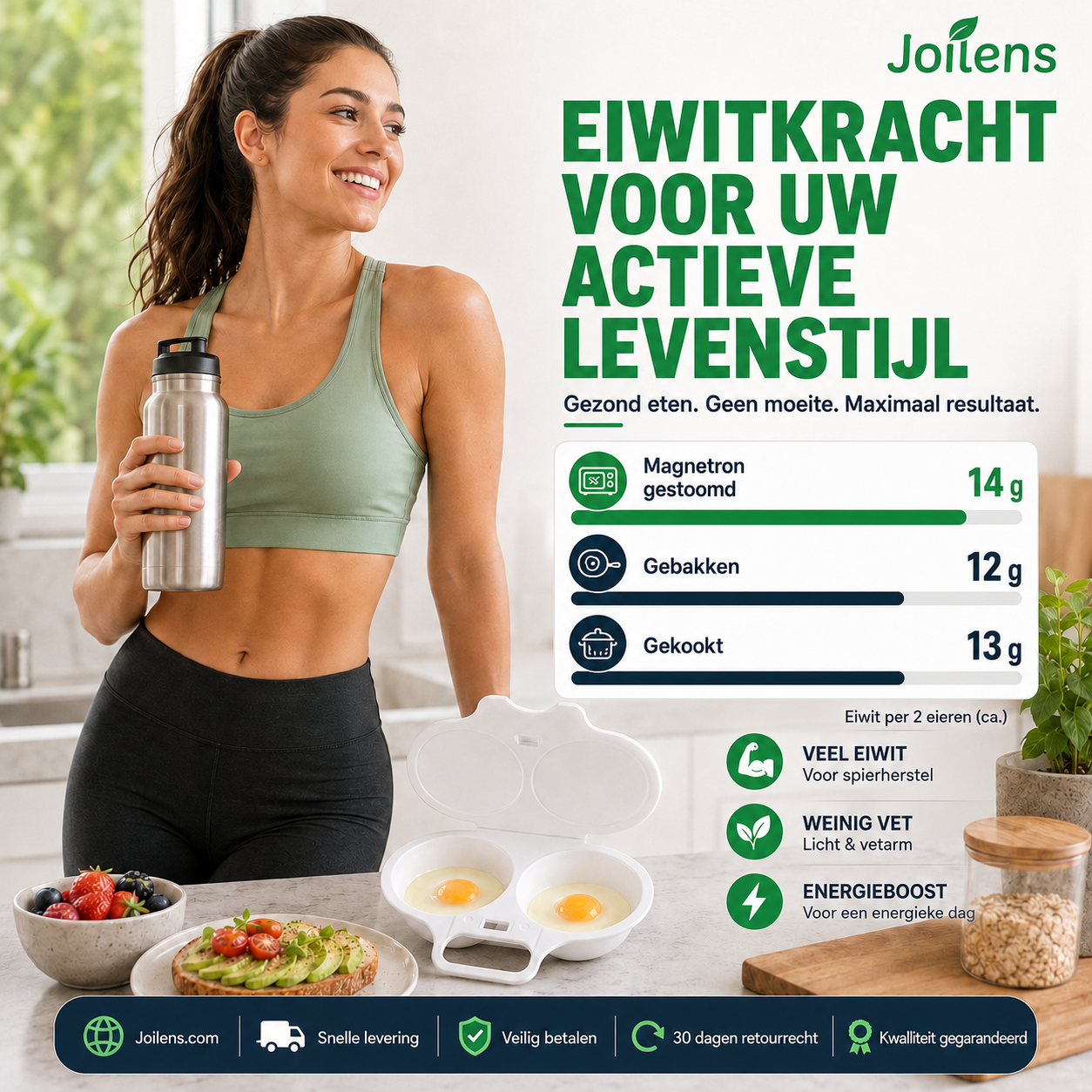 🥚 Perfect Gepocheerde Eieren in 2 Minuten – Magnetron Eierkoker met Spatdeksel | Zonder Olie & Zonder Spatten ✨
