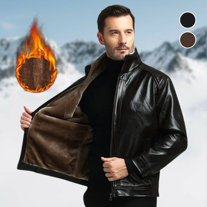 💖Modisch und warm😎Gesteppte Kunstlederjacke für Herren