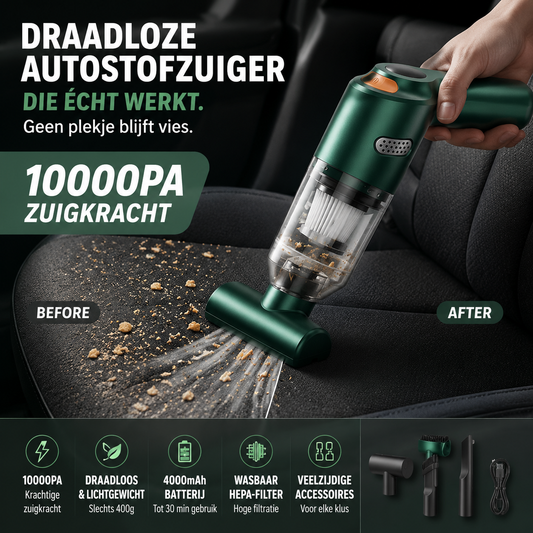 ⚡ Draadloze autostofzuiger die écht werkt. Geen plekje blijft vies. 🎯