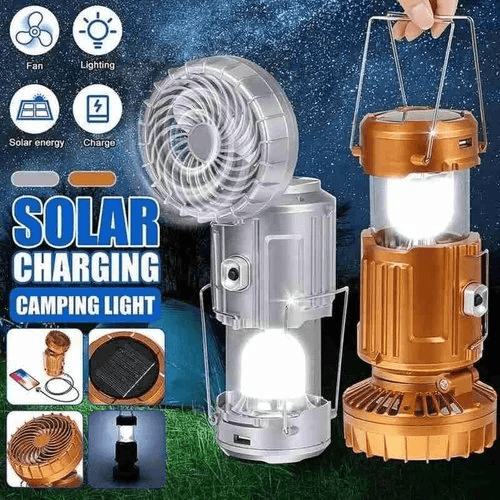 🔥2025 Heißer Verkauf🔥🌿Portable LED-Camping-Laterne mit Ventilator