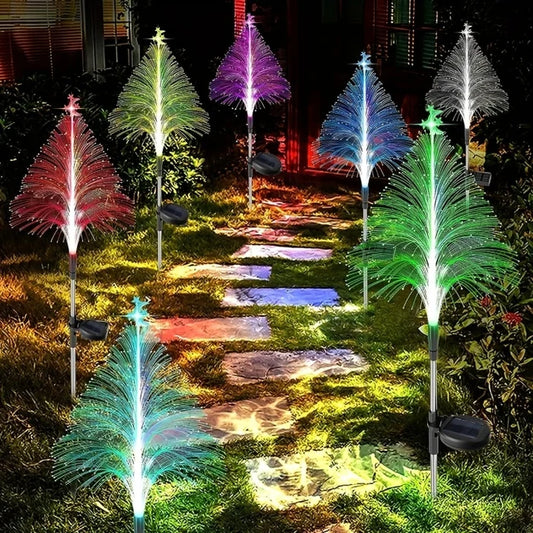 🔥Weihnachtsaktion 50% Rabatt🎄7 farbwechselnde Solar-Weihnachtsbäume Lichter🎄
