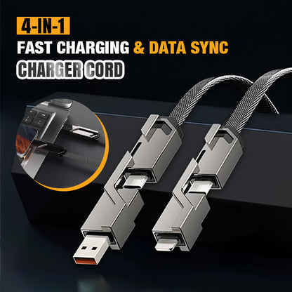 ⚡4-in-1 Schnelllade-&Daten-Synchronisationsladekabel