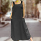 Maxikleid mit breiten Trägern und Taschen