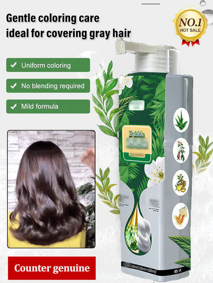 🎅Weihnachtsangebot🎁Reine Pflanzenextrakte für graues Haar Schaumhaarfärbemittel