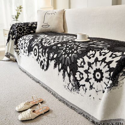 💥💖Elegante Sofabezüge aus Chenille mit Quasten, die Katzenkratzer abhalten