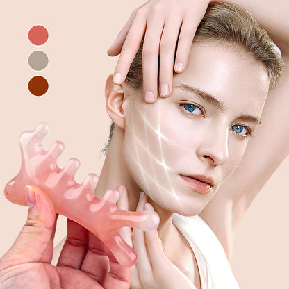 Multifunktionaler Kopfhautmassage-Kamm und Gua Sha Werkzeug