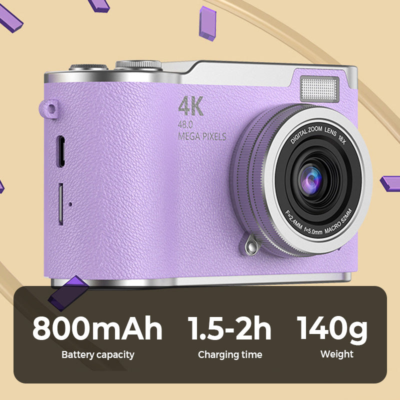 📸 4K HD Flip-Screen Digitalkamera – Autofokus, 16X Digitalzoom & Perfekt für Vlogs & Fotografie ✨