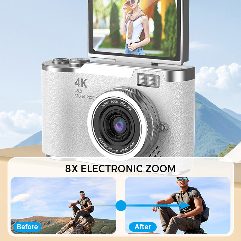 📸 4K HD Flip-Screen Digitalkamera – Autofokus, 16X Digitalzoom & Perfekt für Vlogs & Fotografie ✨