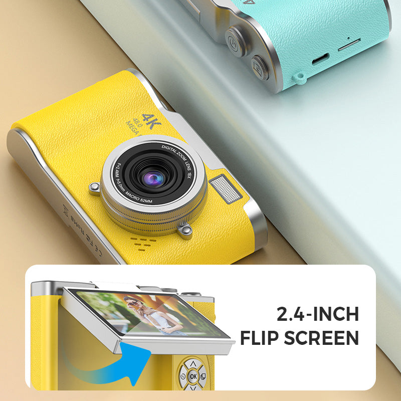 📸 4K HD Flip-Screen Digitalkamera – Autofokus, 16X Digitalzoom & Perfekt für Vlogs & Fotografie ✨