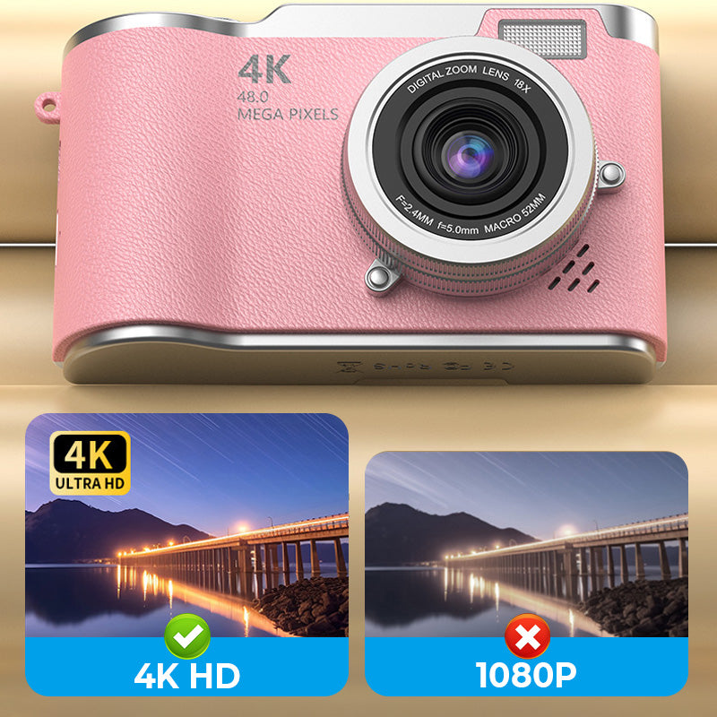 📸 4K HD Flip-Screen Digitalkamera – Autofokus, 16X Digitalzoom & Perfekt für Vlogs & Fotografie ✨
