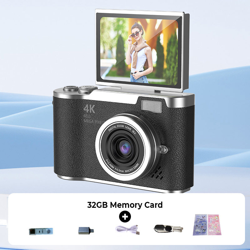📸 4K HD Flip-Screen Digitalkamera – Autofokus, 16X Digitalzoom & Perfekt für Vlogs & Fotografie ✨
