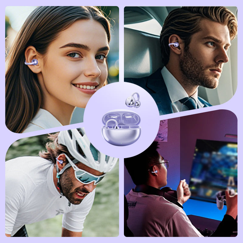 🎧 50% KORTING! ✨ Open-ear Bluetooth 5.4-hoofdtelefoon – Clip-on & AI-vertaling – Stereogeluid – Ideaal voor sport, dagelijks gebruik of op reis 🌍🏃‍♂️💬✨