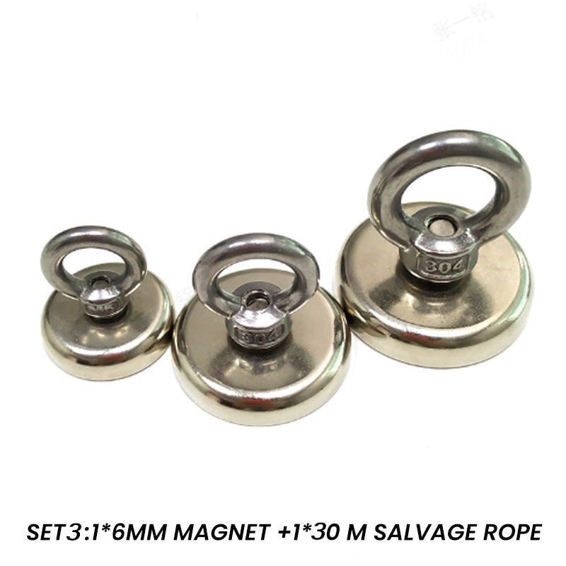 Diep-water Magnetische Bergingsmagneet Set