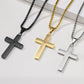 Edelstahl-Kreuz-Anhänger-Halskette für Männer und Frauen