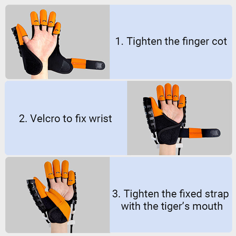 ⏳Nur für kurze Zeit – 50% RABATT⏰[Besonderes Geschenk] Smart Finger Flexion Training Rehabilitation Handschuh & Maschine Set