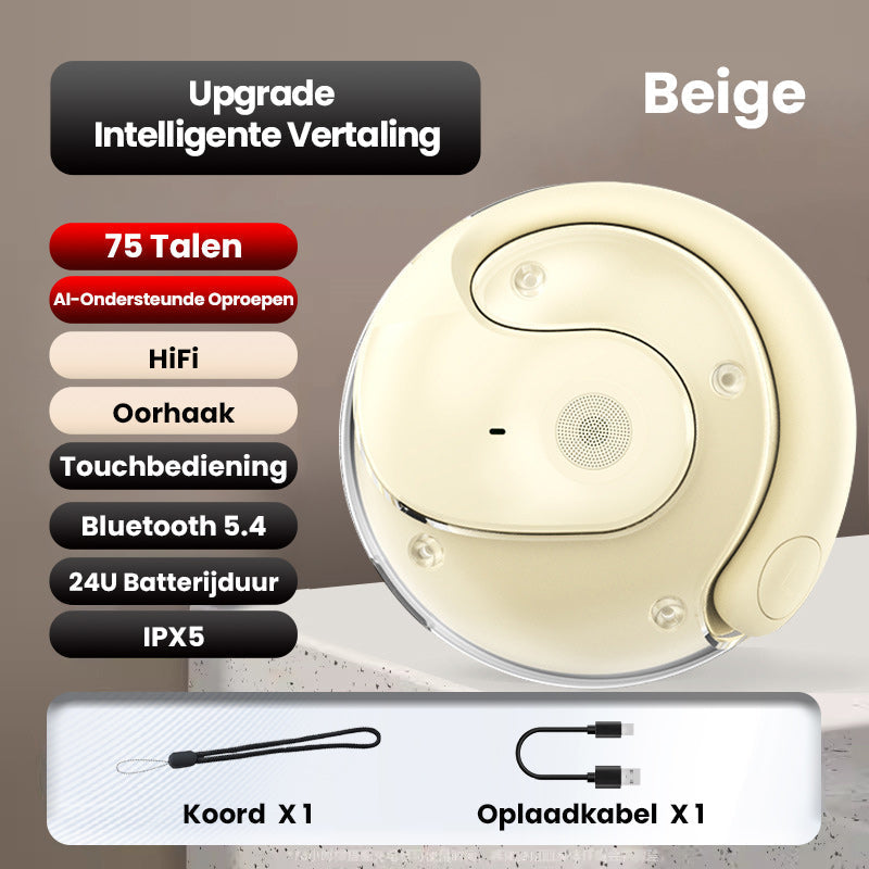 🎧 ✨Open-Oor Luchtgeleidende Headphones: Oren Ademen Vrij, Veilig & Comfortabel!