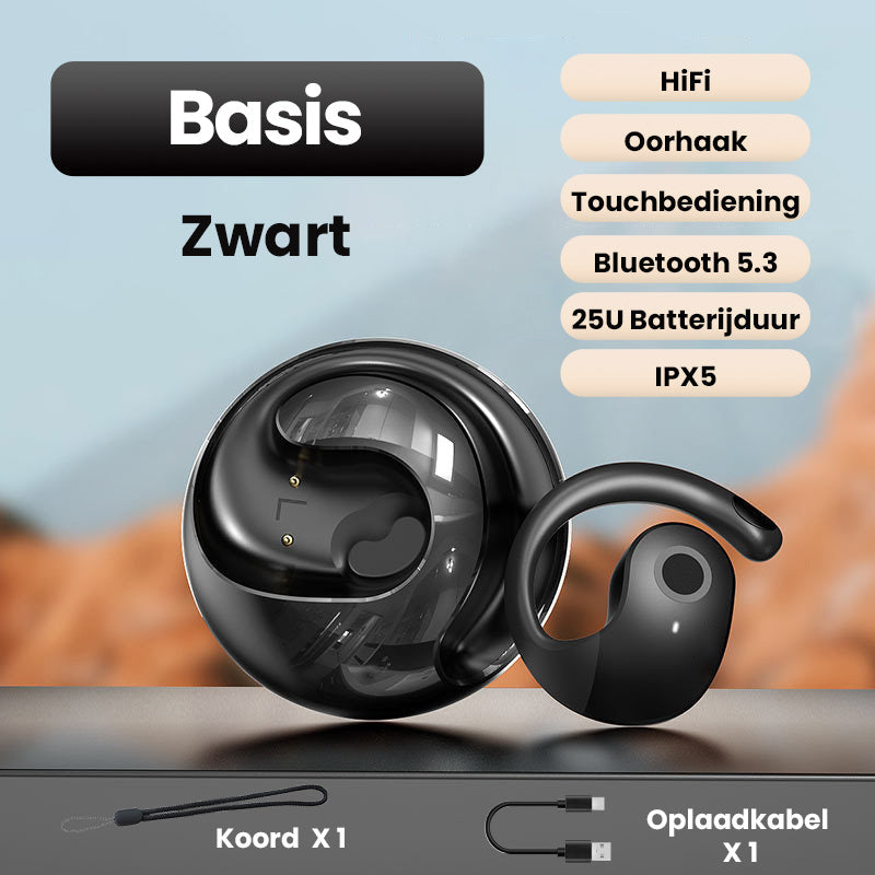 🎧 ✨Open-Oor Luchtgeleidende Headphones: Oren Ademen Vrij, Veilig & Comfortabel!