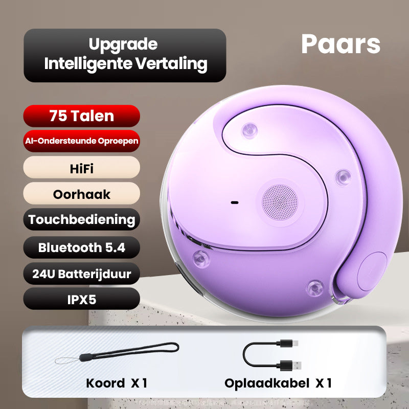 🎧 ✨Open-Oor Luchtgeleidende Headphones: Oren Ademen Vrij, Veilig & Comfortabel!