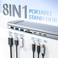 🌞Fris De Lente In Met 50% Korting!🔥Premium 2-in-1 Aluminium Laptopstandaard & USB-C Docking Station | Ergonomisch, Opvouwbaar + 4K HDMI & 8 Poorten