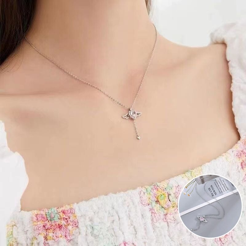🎁50% KORTING💗Roze Engelenvleugels Ketting
