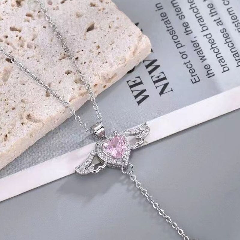 🎁50% KORTING💗Roze Engelenvleugels Ketting