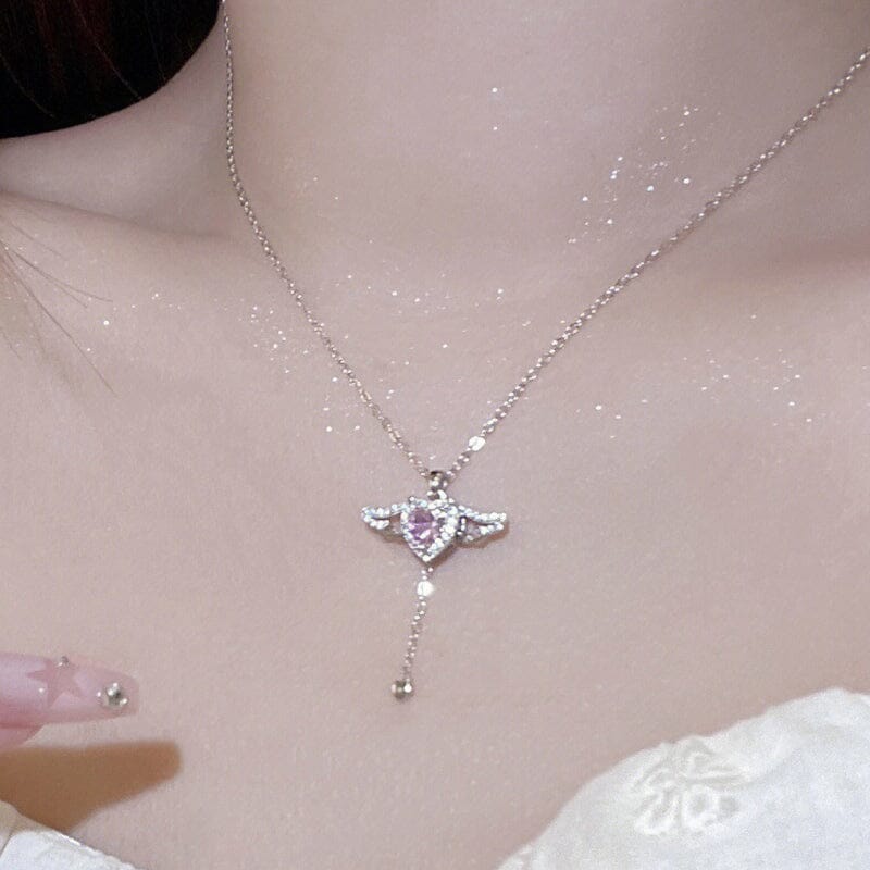 🎁50% KORTING💗Roze Engelenvleugels Ketting